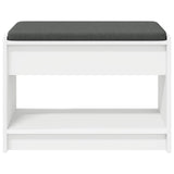 Hall Bench White 63 x 38 x 45 cm Engineered Wood and Fabric 891568