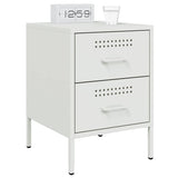 Bedside Cabinets 2 pcs White 36x39x50.5 cm Steel 842933