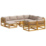 Sofa Set 10 pcs Natural Solid Acacia Wood 3417230