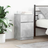 Bedside Cabinet Concrete Grey 39x35x65 cm Engineered Wood 861325