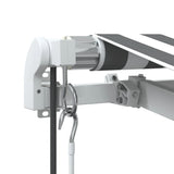 Automatic Retractable Awning Anthracite&White 400x350 cm 3215794