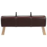 Bench Dark Brown 110 x 30 x 45 cm Real Leather 42042119