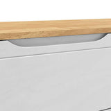 Hallway Bench FLORO White 115 x 40 x 45 cm Solid Pine Wood 42011244