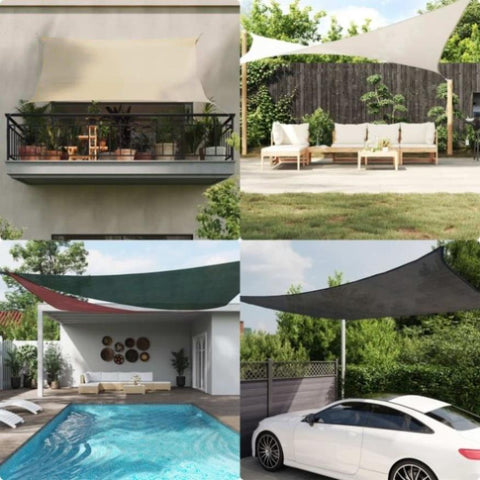 ZNTS Sunshade Sail 160 g/m² Beige 3.5x5 m HDPE 311132