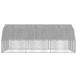 Chicken Run with Roof 2.5x6x2.25 m Galvanised Steel 3328522