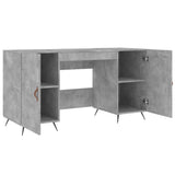 Desk Concrete Grey 140x50x75 cm Engineered Wood 829520
