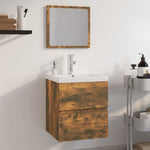 ZNTS Bathroom Furniture Set Smoked Oak Engineered Wood 3152864