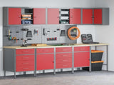 Work Cabinet Set with Drawer with Shelf 12 pcs Black and Grey 3321508