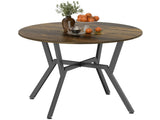 Dining Table, Round Kitchen Table with Black Legs, Anti-slip Foot Pads for Living Room, Dining Room T3398P423562