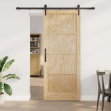 Sliding Door ORKDAL Brown 86 x 211 cm Solid Pine Wood 3333680