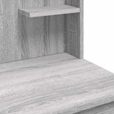 Dressing Table with LED Lights Grey Sonoma 96x40x142 cm 837898