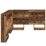 Storage Headboard with Shelf Old Wood 120 cm Engineered Wood 3335483