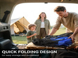 Folding Trolley Cart Storage Wagon Beach Trailer 4 Wheels with Handle Overhead Canopy Cart Push Pull T3398P377649
