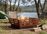 Fire Pit Rusty 60 x 60 x 30 cm Weathering Steel 8012595