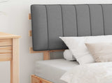 Bed Frame with Upholstered Headboard Light Grey 90 x 190 cm 877524