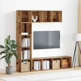 Book Cabinets 3 pcs Old Wood Engineered Wood 3328549