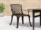 Garden Chair Bronze Cast Aluminium Medium Durable Garden Chair 3216319