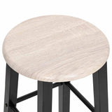 Bar Stools 2 pcs Black MDF 284388