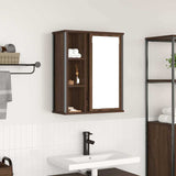 Bathroom Wall Cabinet with Mirror Brown Oak 50x21x60 cm 861906
