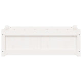 Garden Planter White 90x31x31 cm Solid Wood Pine 837451