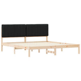 Bed Frame with Upholstered Headboard Black 180 x 200 cm 878031
