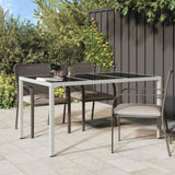 Garden Table White 150 x 90 x 75 cm Poly Rattan 362542