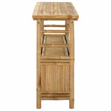 Console Table with Shelf Natural 110 x 35 x 75 cm Bamboo 42028060