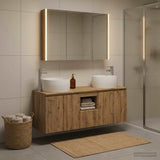 Bathroom Cabinet Set 4 pcs Artisan Oak Engineered Wood 3406550