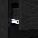 Bedside Cabinet Black Oak 45 x 35 x 44 cm Engineered Wood 863439