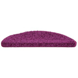 Stair Mats 10 pcs 56x17x3 cm Violet Half Round 149793