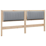 Upholstered Headboard Brown 180 cm Solid Pine Wood 879049