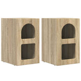 Bedside Table 2 pcs Sonoma Oak 29.5 x 33.5 x 50 cm 891229