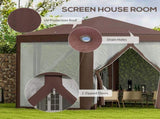 Hexagonal Garden Gazebo Patio Party Outdoor Canopy Tent Sun Shelter with Mosquito Netting and Zipped T3398P318747