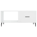 ZNTS Coffee Table High Gloss White 90x50x40 cm Engineered Wood 829230