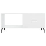 Coffee Table High Gloss White 90x50x40 cm Engineered Wood 829230