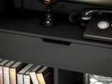 Tall Bookshelf with Drawer, Freestanding Bookcase for Bedroom, Living Room, Home Office, Black T3398P423533