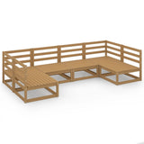 6 Piece Garden Lounge Set Solid Pinewood 3076122
