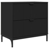 Bedside Table Black 63.5 x 36 x 61 cm Engineered wood 883465