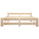 Bed Frame without Mattress Solid Pine Wood 140x200 cm 321994
