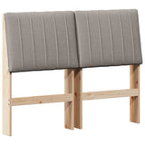 Upholstered Headboard Taupe 120 cm Solid Pine Wood 879407