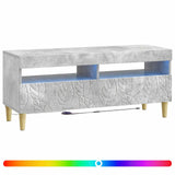 LED TV Cabinet Concrete Grey Engineered Wood 897208