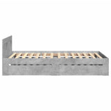 Bed Frame with Headboard without Mattress Concrete Grey 90x190 cm Single 3295614
