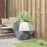 Planter Silver 100 x 100 x 80 cm Galvanised Steel 884034