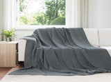 Throw Blankets 6 pcs Dark Grey 220 x 240 cm Fleece 42016799