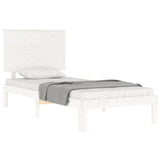 Bed Frame without Mattress White 100x200 cm Solid Wood Pine 3193652