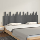 Wall Headboard Grey 204x3x80 cm Solid Wood Pine 824780