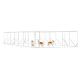 Outdoor Dog Kennel Silver 6x14x2 m Galvanised Steel 3190462