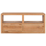 TV Cabinet Natural Wood Colour Solid Teak Wood Medium 282848