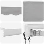 Retractable Awning Manual Light grey 300 x 250 cm Fabric, Metal 3330100