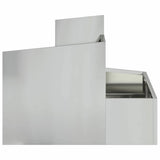 Garden Planter Silver 60 x 60 x 50 cm Galvanised Steel 873576